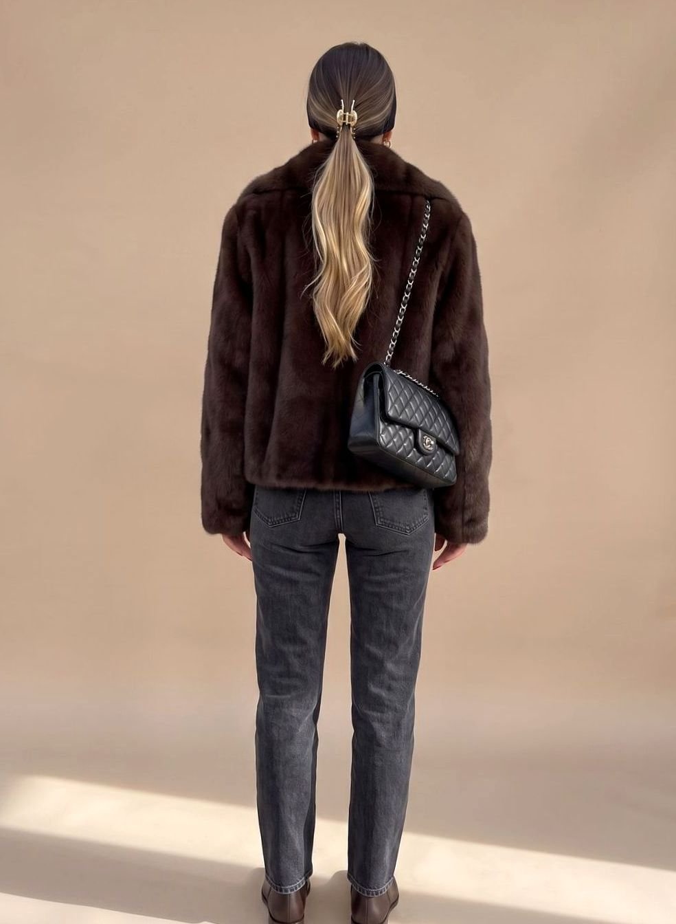 Johanna Classic Collar Faux Fur Coat