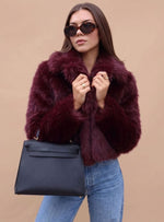 Elisabeth Faux Fur Fitted Cropped Coat