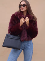 Elisabeth Faux Fur Fitted Cropped Coat