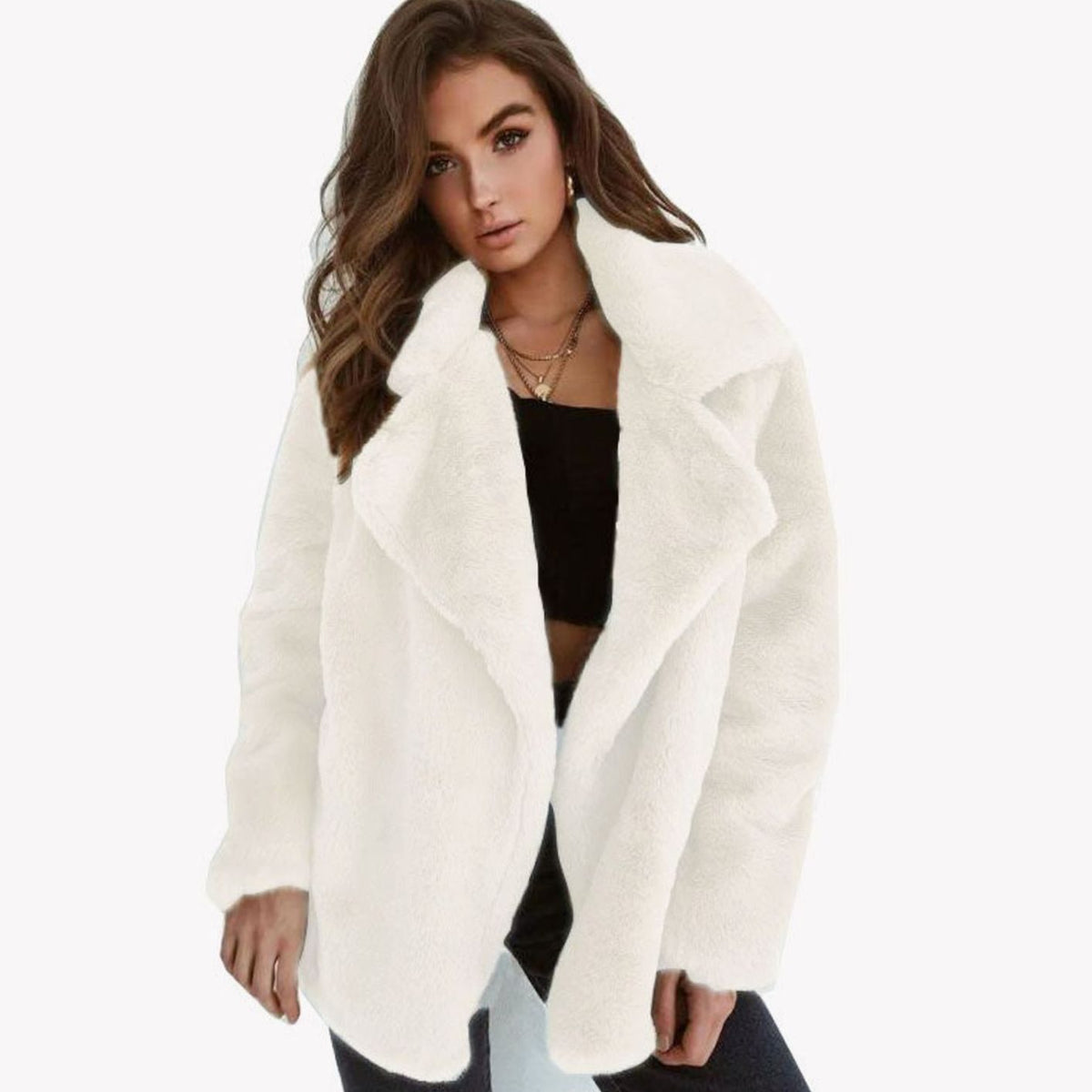 Emilia Oversized Teddy Faux Fur Short Coat