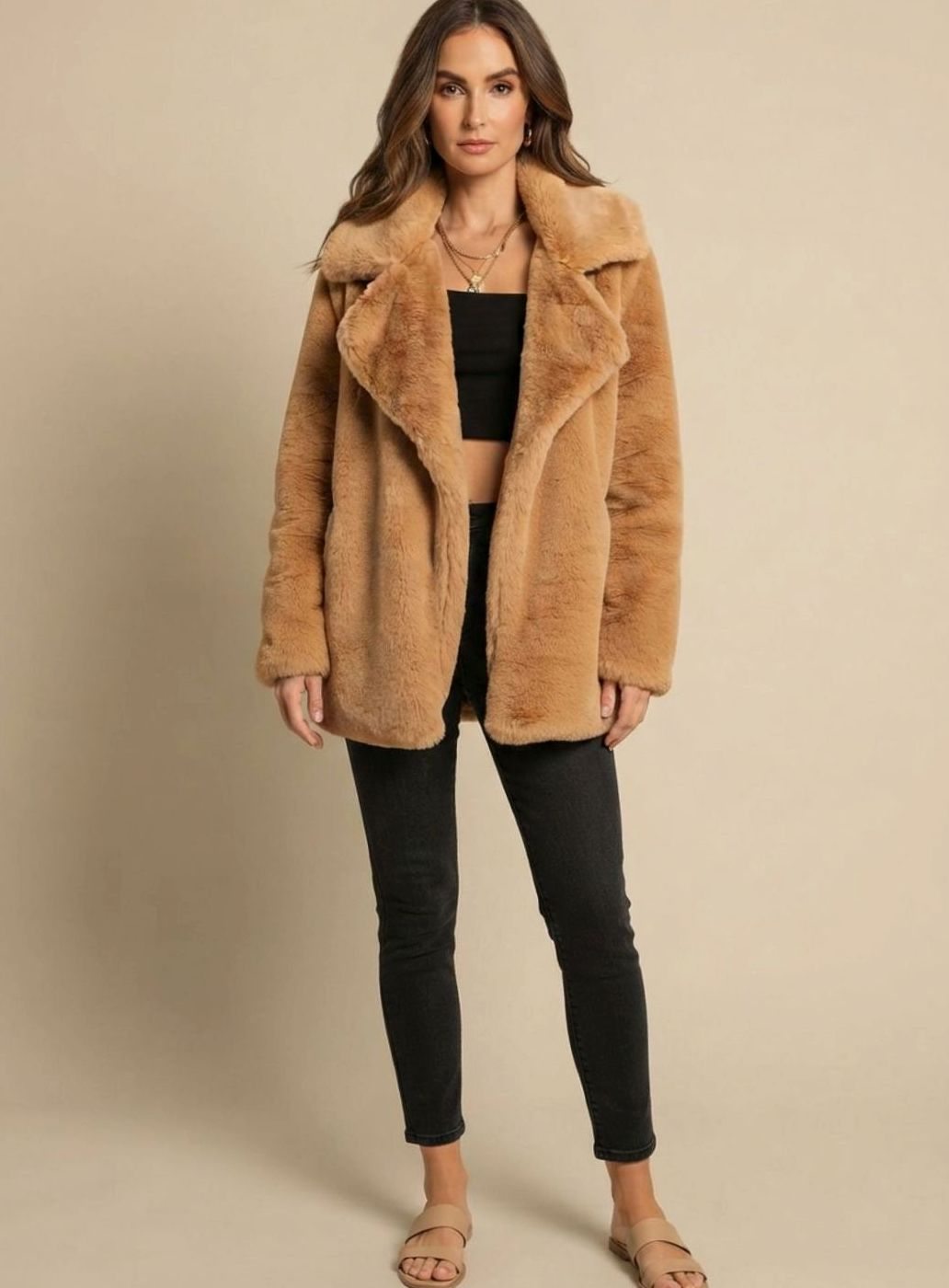 Emilia Oversized Teddy Faux Fur Short Coat
