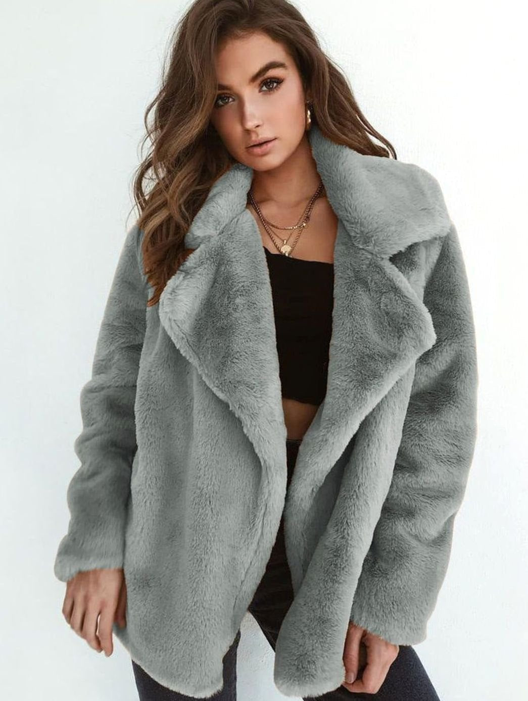 Emilia Oversized Teddy Faux Fur Short Coat