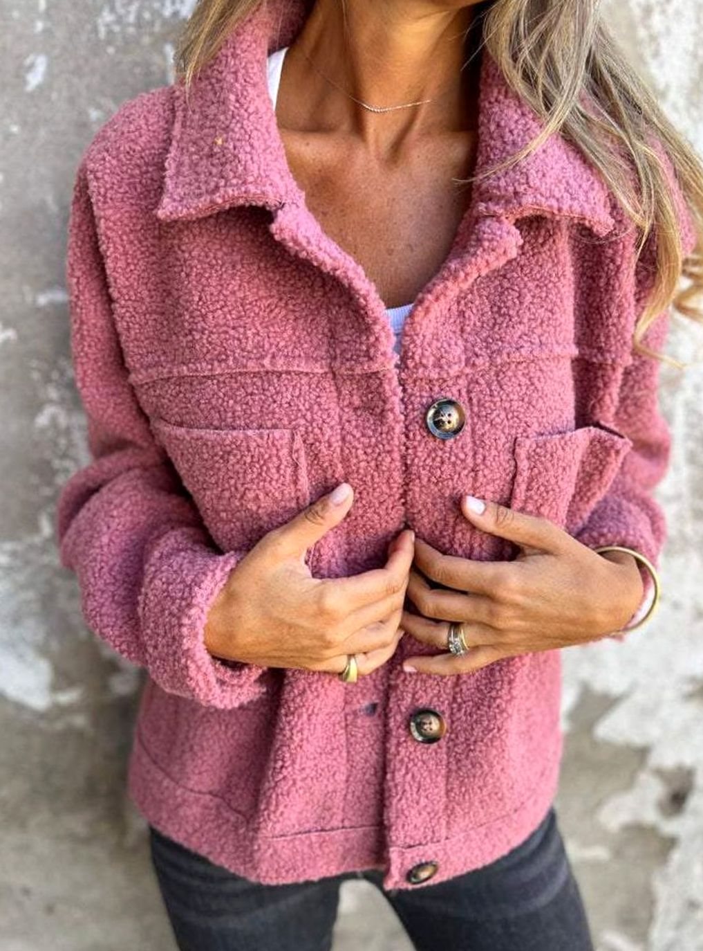 Marie Relaxed Fit Teddy Fleece Jacket