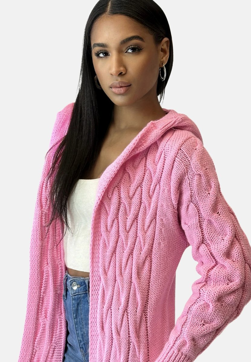 Charlotte Oversized Hooded Chunky Cardigan