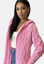Charlotte Oversized Hooded Chunky Cardigan