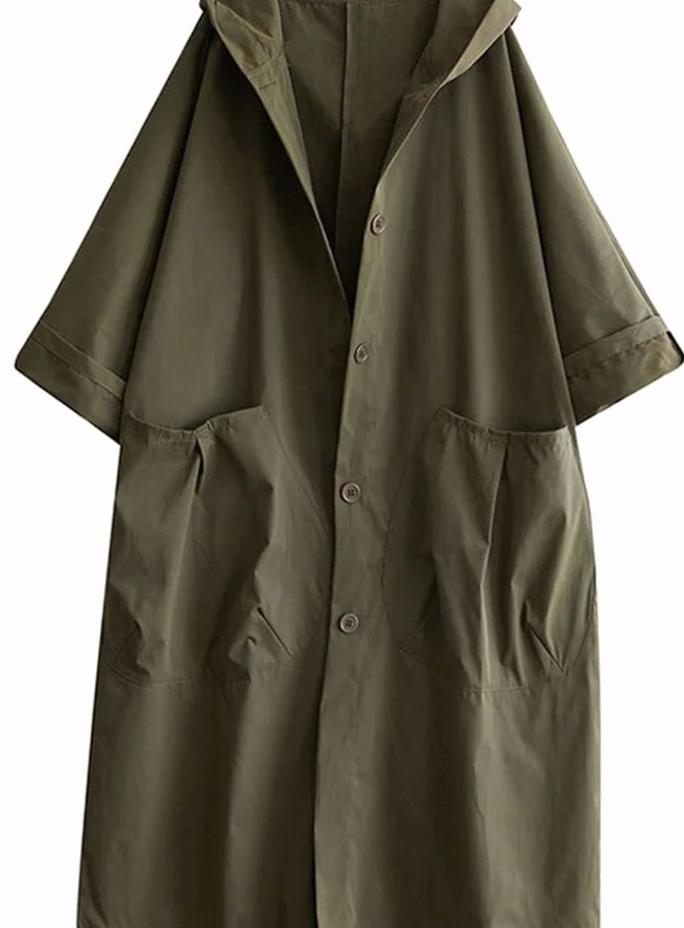 Clara Oversized Hooded Water-Resistant Trench Coat