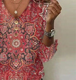 Elfriede Bohemian Print Blouse