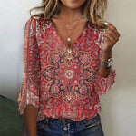 Elfriede Bohemian Print Blouse