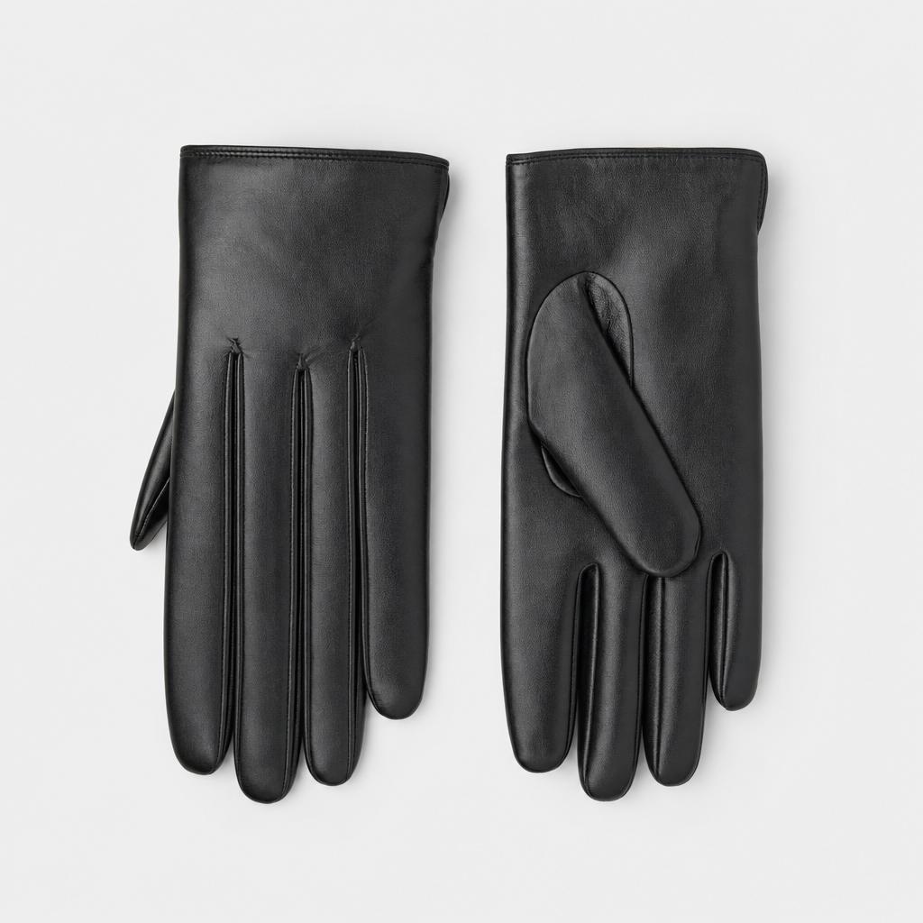 Ledbury Leather Gloves in black, product shot