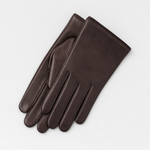Ledbury Leather Gloves in chocolate brown, product shot