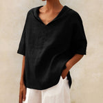 Daniela Spring Relaxed V-Neck Top