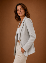 Women's Tailored Blazer - Single-Button Long-Sleeve Jacket | Areleon