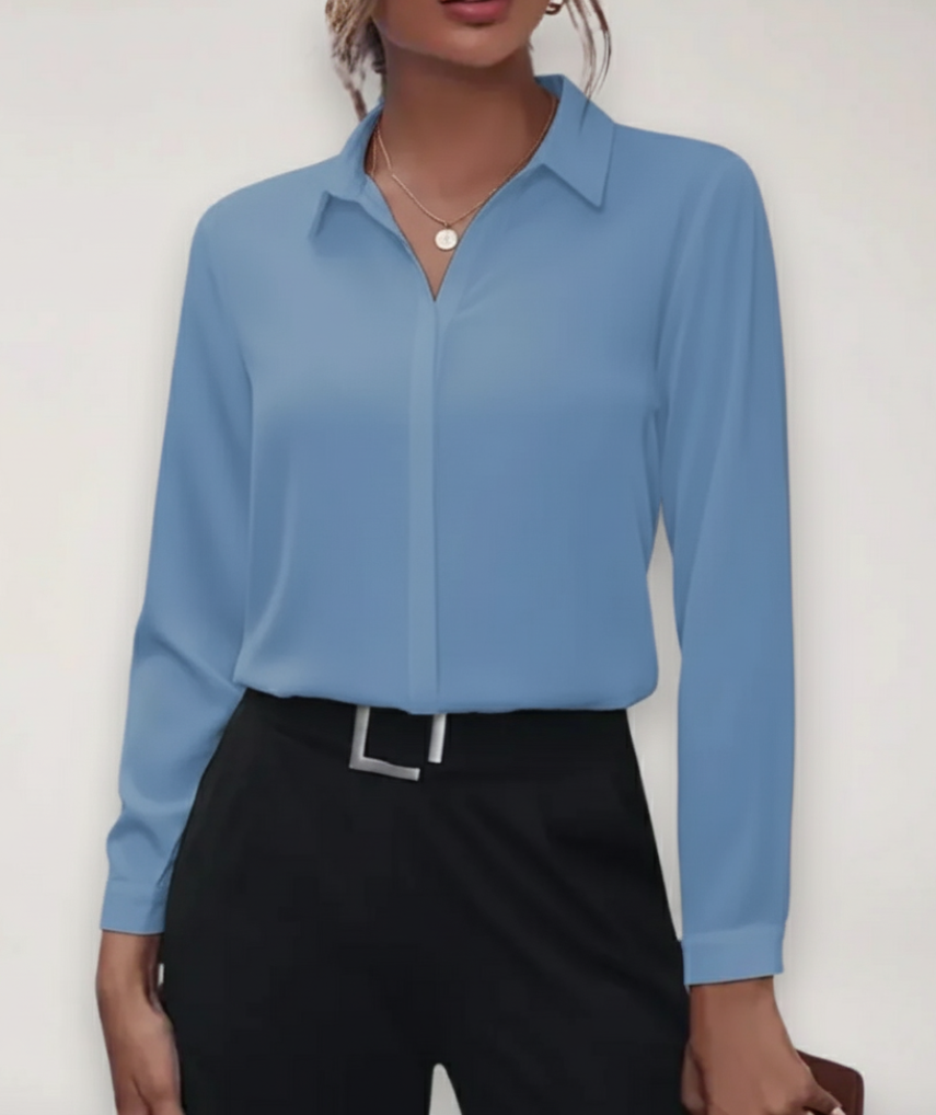 Julia Spring Button-Front Blouse