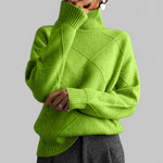 Barbara Oversized Patterned Turtleneck Sweater