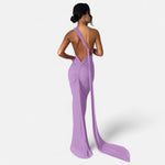 Lara One-Shoulder Halter Maxi Dress