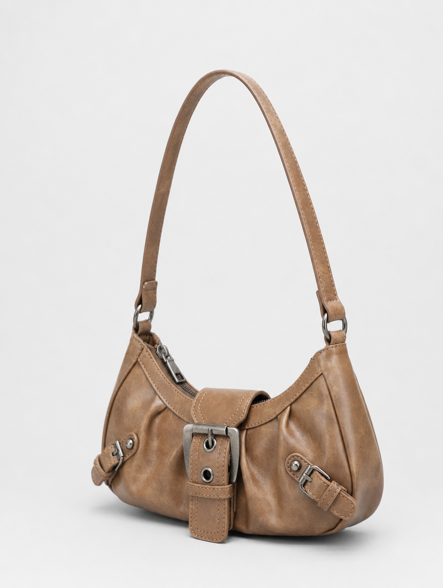 Locksley Buckle Baguette in tan