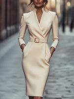 Jana Belted Wrap Midi Dress