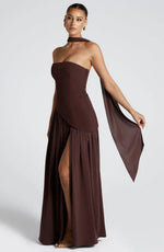 Johanna Asymmetric Wedding Guest Maxi Dress