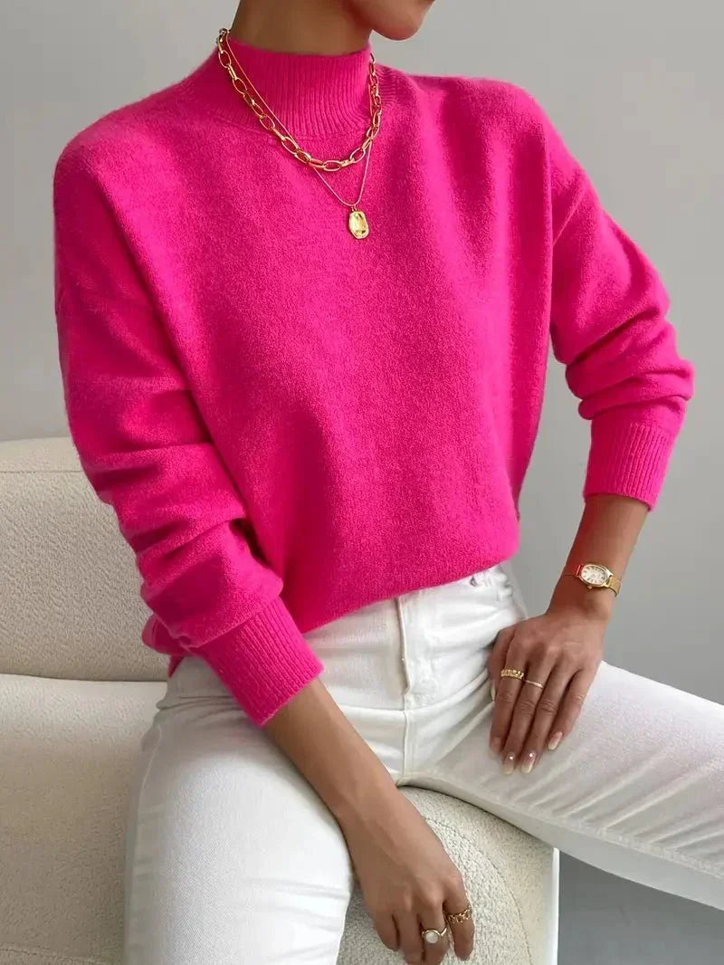 Eva Spring Mock Neck Sweater