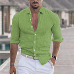 Yvan Open Collar Button-Up Casual Shirt