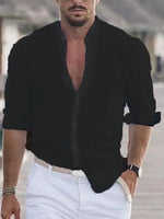 Yvan Open Collar Button-Up Casual Shirt