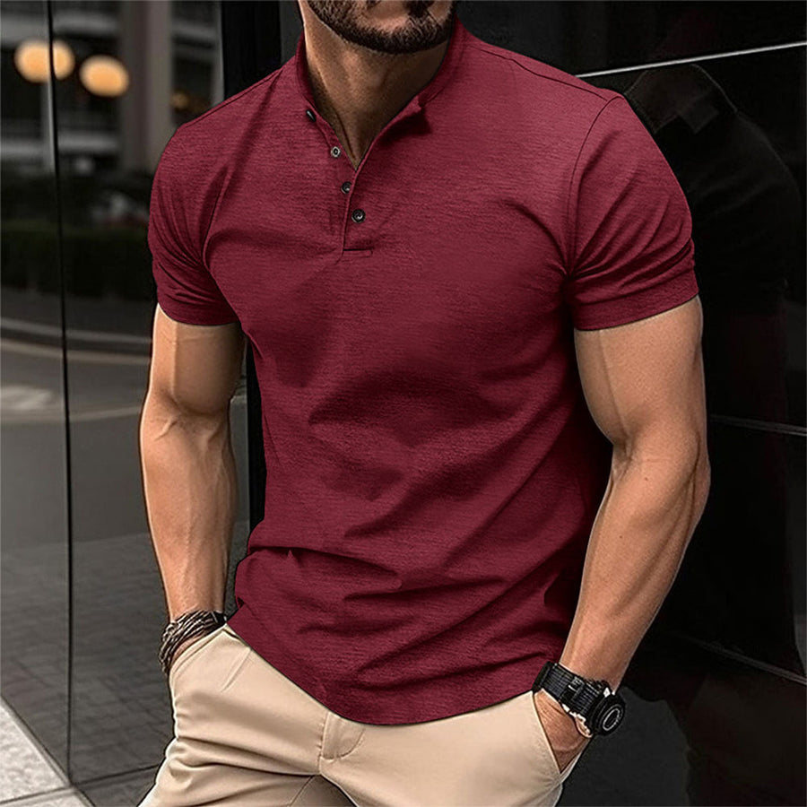 Sebastian Slim Fit Button Placket Tee
