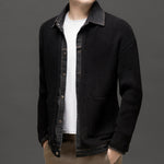 Albert Button-Front Knit Cardigan with Collar