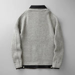 Albert Button-Front Knit Cardigan with Collar