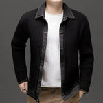 Albert Button-Front Knit Cardigan with Collar