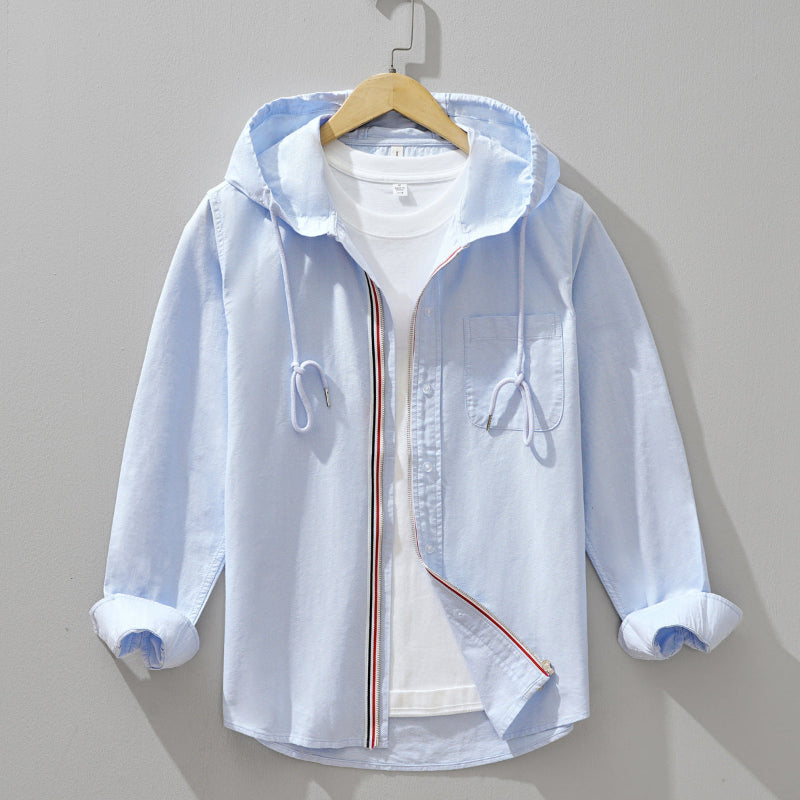 Jens Zip Front Hooded Shirt