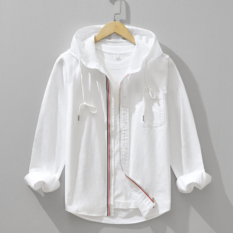 Jens Zip Front Hooded Shirt