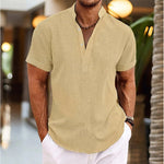 Emil Short Sleeve Button Henley Shirt