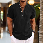 Emil Short Sleeve Button Henley Shirt
