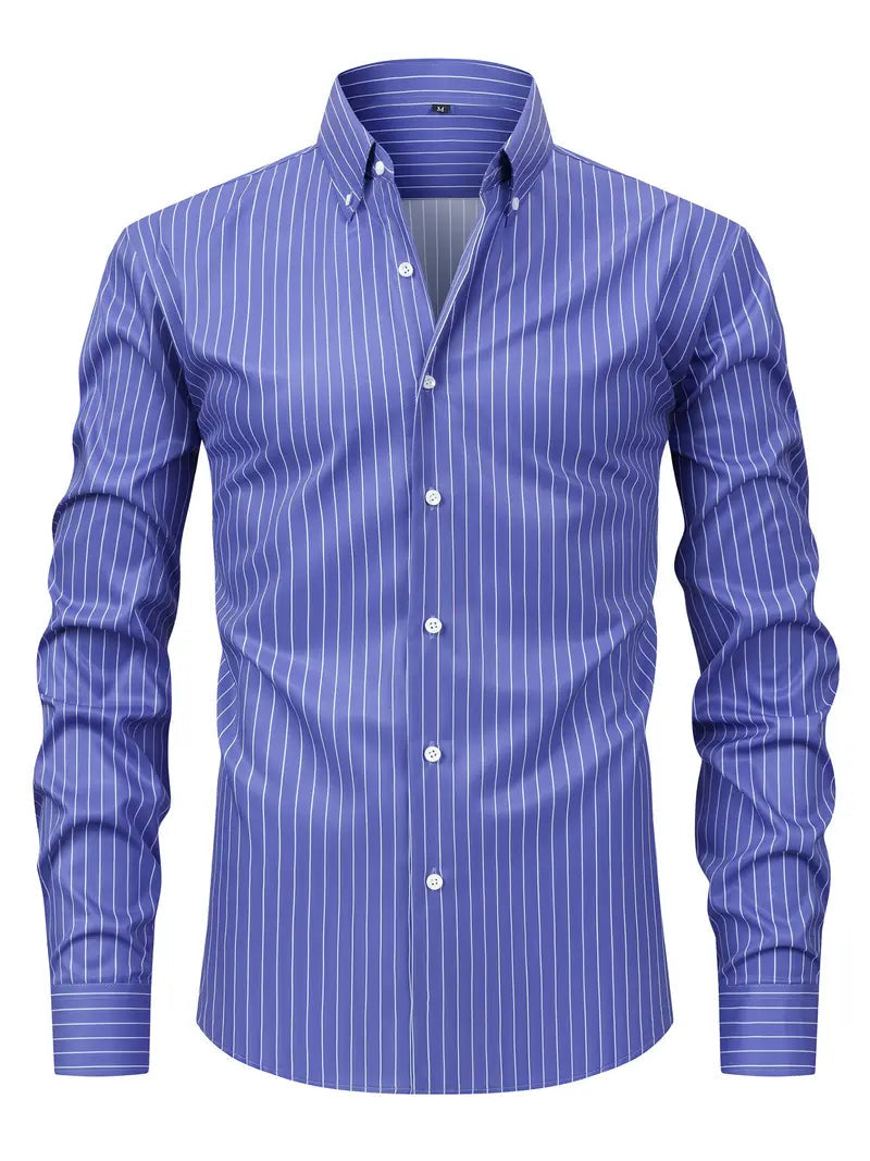 Tobias Slim Fit Striped Button-Down Shirt