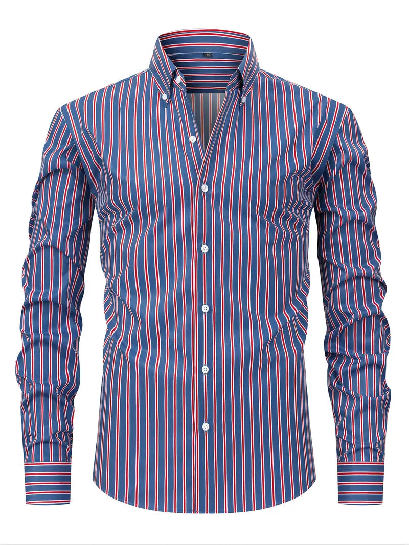Tobias Slim Fit Striped Button-Down Shirt