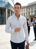Tobias Slim Fit Striped Button-Down Shirt