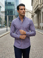 Tobias Slim Fit Striped Button-Down Shirt