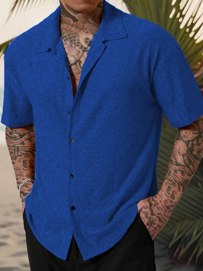 Heinrich Short Sleeve Patterned Button Shirt