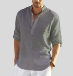 Gunnar V-Neck Half-Button Casual Shirt