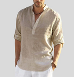 Gunnar V-Neck Half-Button Casual Shirt