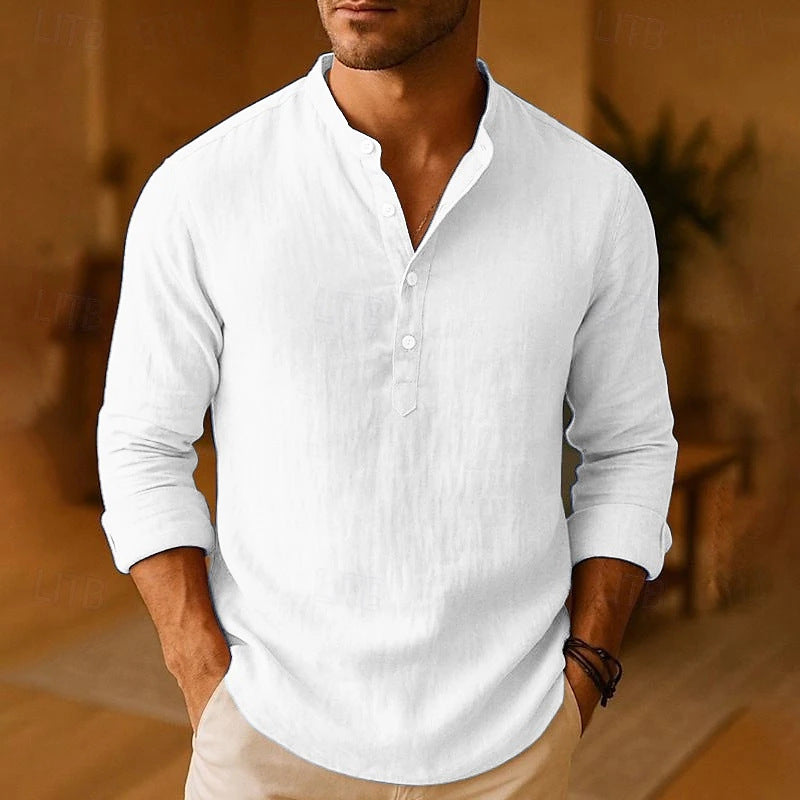 Joachim Long Sleeve Henley Shirt