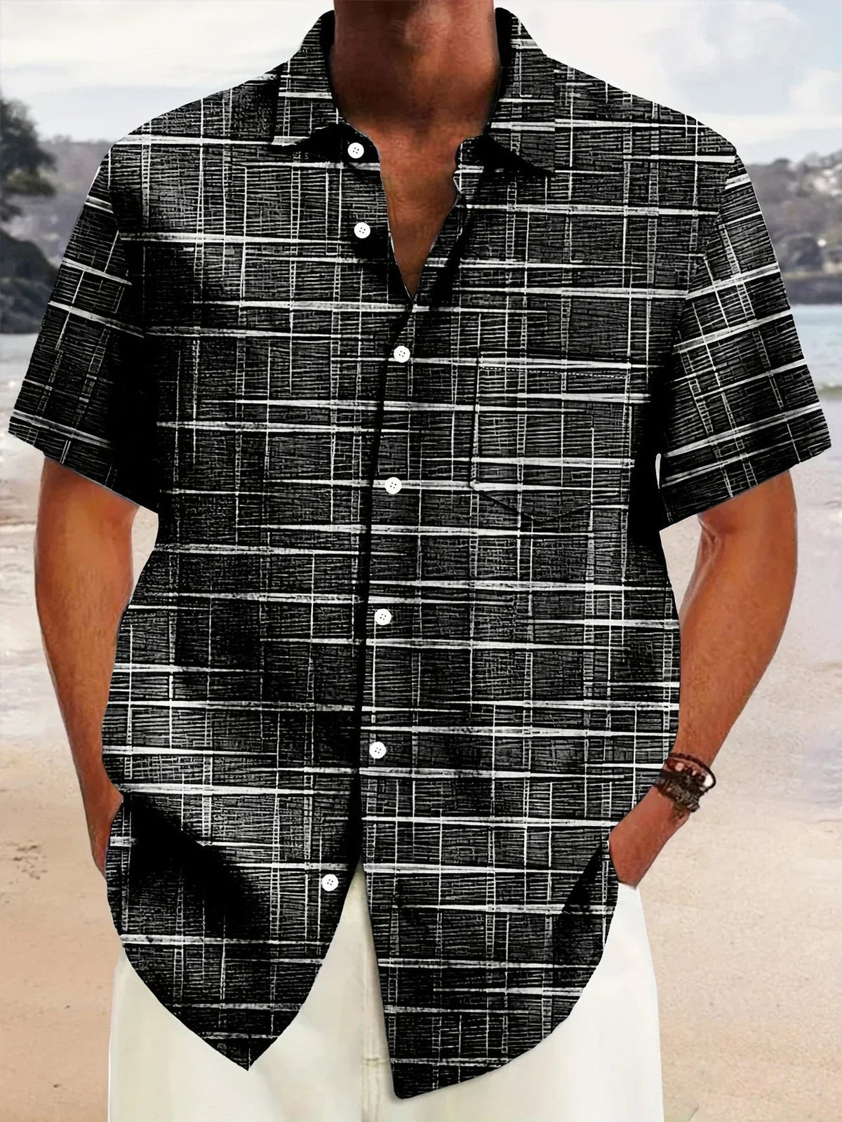Armin Short-Sleeve Patterned Button Shirt