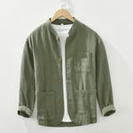 Hagen Casual Stand Collar Button-Up Shirt