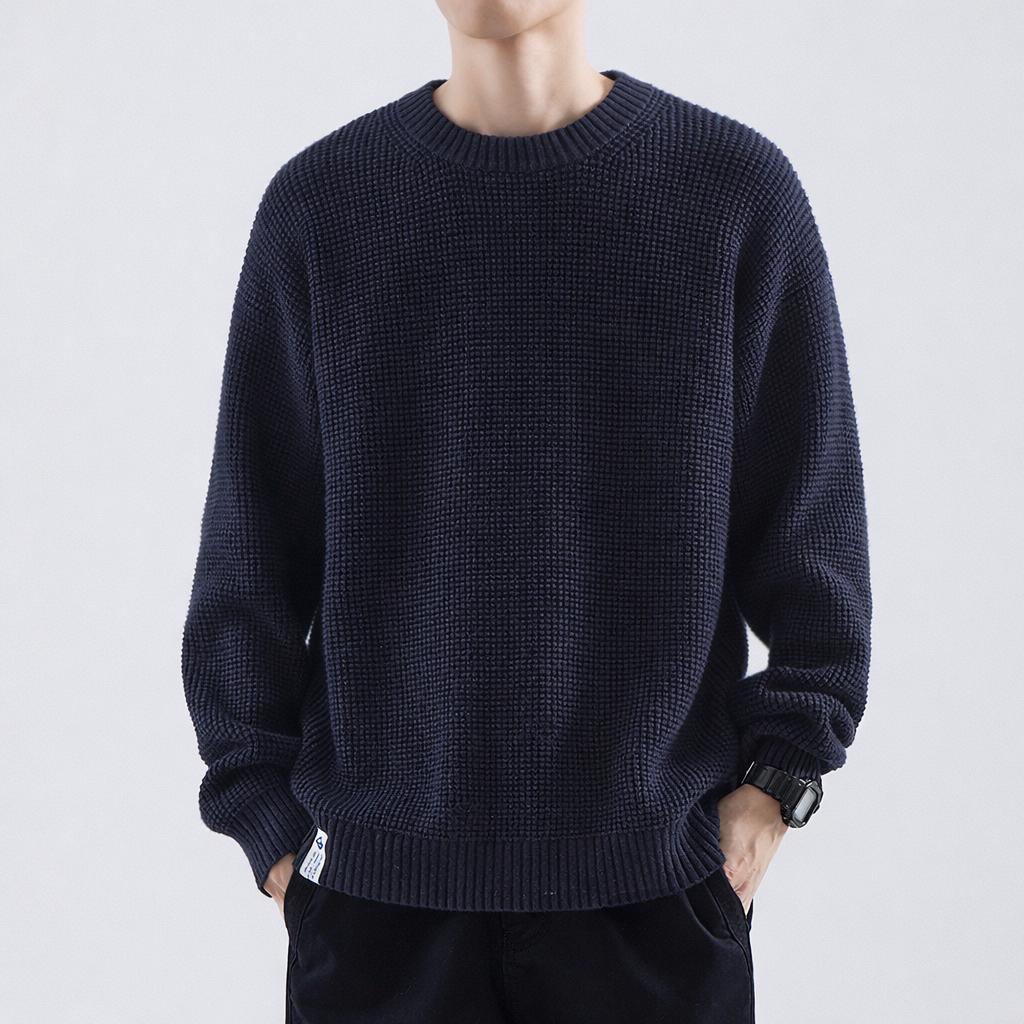 Adrian Textured Crew Neck Sweater