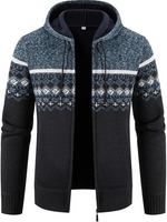 Hans Striped Zip-Up Winter Hoodie