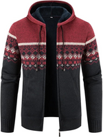 Hans Striped Zip-Up Winter Hoodie