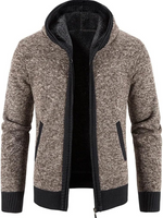 Hans Striped Zip-Up Winter Hoodie
