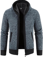 Hans Striped Zip-Up Winter Hoodie