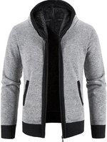 Hans Striped Zip-Up Winter Hoodie