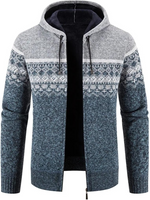 Hans Striped Zip-Up Winter Hoodie